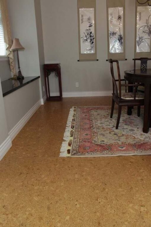 Bevelled Edge Cork Flooring Ripple Basement Covering Cancork Floor